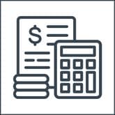 Invoice and calculator icon symbolizing custom graphics and signage Edmonton